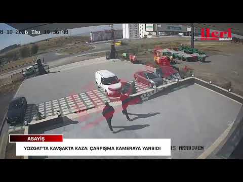 Yozgat'ta kavşakta kaza: Çarpışma kameraya yansıdı | İleri Gazetesi