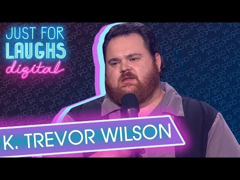 K. Trevor Wilson - Bearded Man Blowing Road Sign