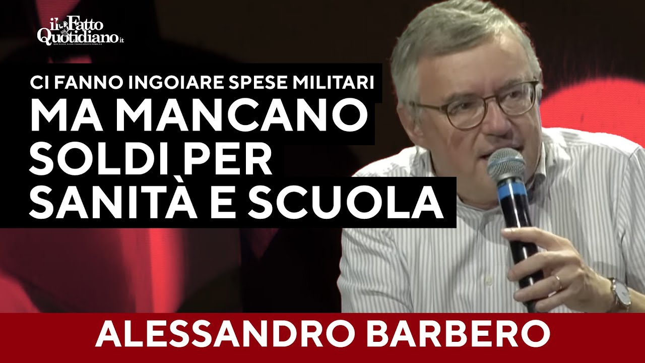 Barbero: "Ci fanno ingoiare le spese militari ma poi mancano soldi per sanità e scuola"