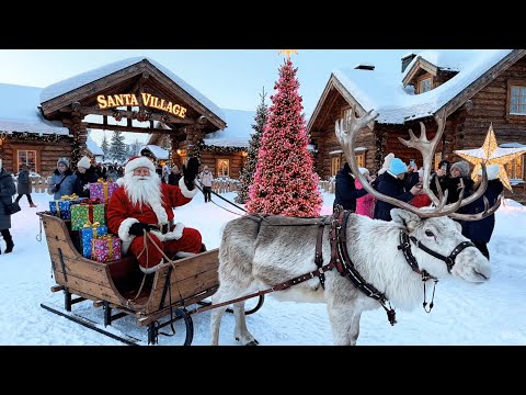 Lapland Santa Village Christmas Walk 2025 | Magical Finland Winter Wonderland (4K)