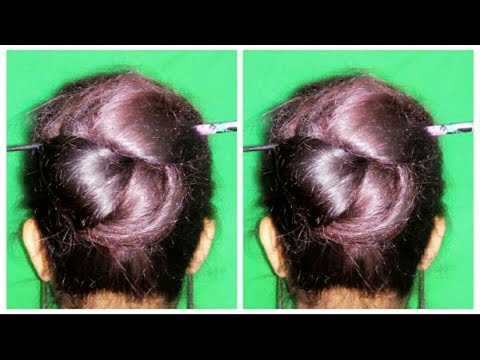 1 MIN ~BOW BUN~ WITH BUN STICK || BOW BUN FOR OFFICE COLLEGE | Stylopedia