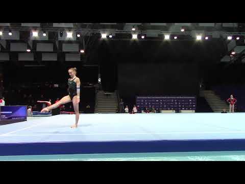Valeriia Osipova UKR FX podium training - 2019 European Championships in Szczecin