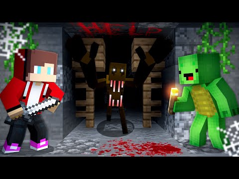 Scary Man Attacks JayJay & Mikey in Minecraft Cave