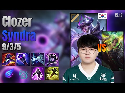 Clozer Mid Syndra vs Zeri lol KR solo rank Full Game 15.13 | 클로저 신드라 vs 제리