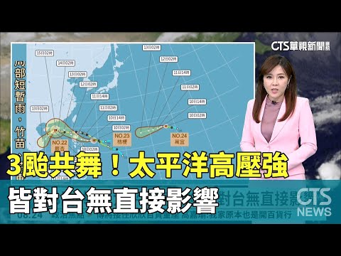 3颱共舞！　太平洋高壓強　皆對台無直接影響