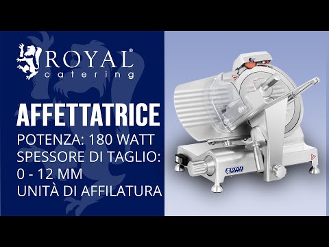 Video - Affettatrice - 250 mm - fino a 12 mm - manico in alluminio