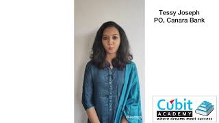 BANK PO Achiever | Tessy Joseph | Canara Bank | Pride of us | Cubit Academy