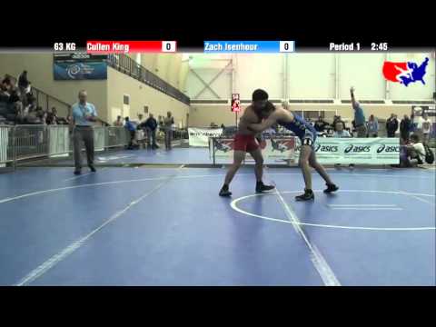 Cullen King vs. Zach Isenhour at 2013 ASICS University Nationals - GR