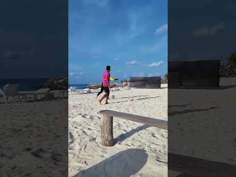Playing Football On The Beach ⛱️🏖️#beachparty #fungame #footballshorts #football #funactivities