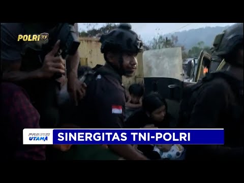SINERGITAS TNI POLRI BERHASIL EVAKUASI 6 PERSONEL TNI AD SATGAS MALEO KOPASSUS