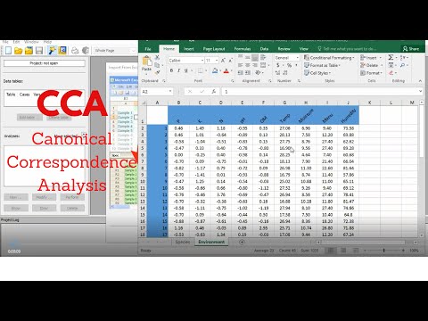 HOW To... PLOT MULTIVARIATE DATA (CCA GRAPH) USING CANOCO5 IN 2021