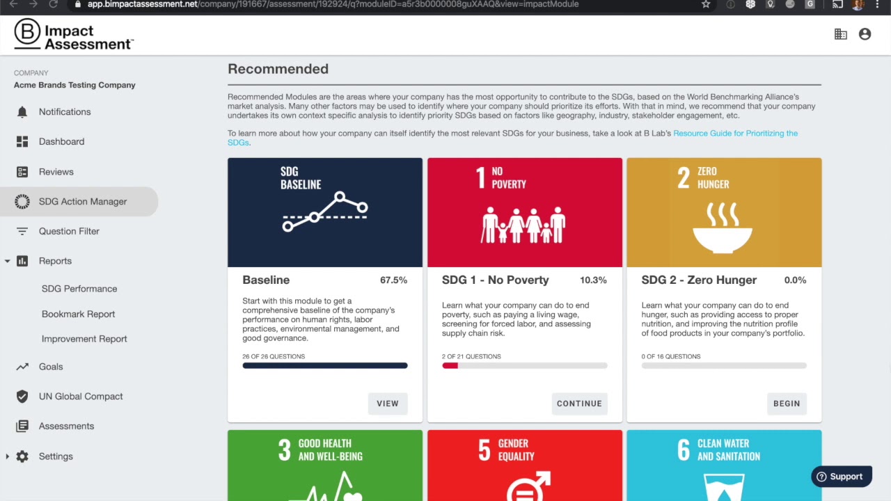 SDG Action Manager Demo