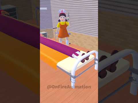 Scary Teacher vs Doctor Squid Game Doll - Injection Time 😅 - #animation #scaryteacher3d