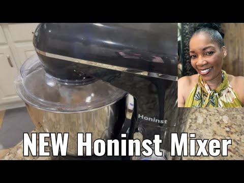 Honinst Stand Mixer, 3-In-1 8-Speed 660W 6.5QT Tilt-Head Food Electric Mixers with Bowl, Dough Hook, Whisk and Beater, Kitchen Mixer for Baking, Cake and Most Home Cooks, Black video review thumbnail