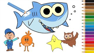 Learn to Draw Super Simple Characters! Finny the Shark, The Bumble Nums, & More!