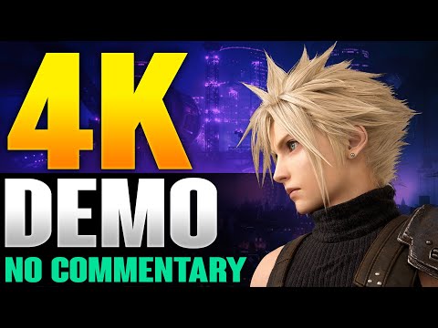 Final Fantasy 7 Remake Demo Walkthrough - No Commentary 4K Gameplay
