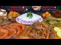ASMR EATING MUTTON CURRY MUTTON FAT CURRY PRAWNS CURRY CHICKEN HARIYALI