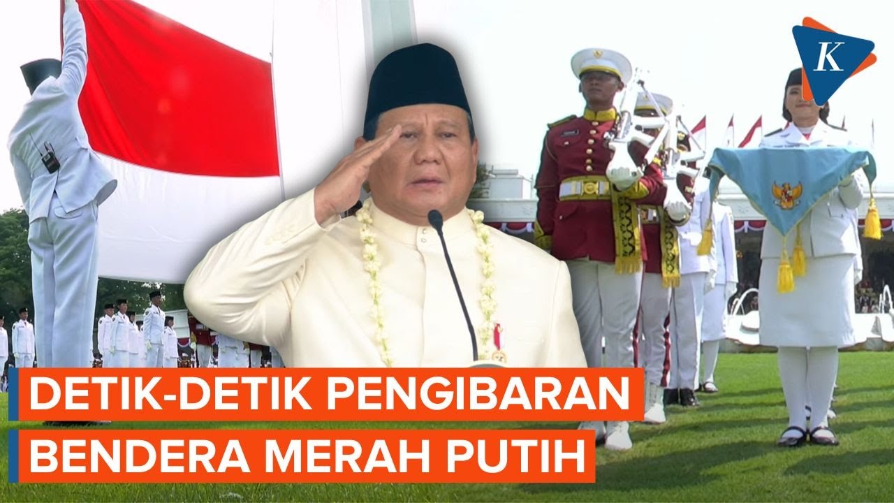 Detik-detik Pengibaran Bendera Merah Putih di Upacara HUT ke-80 Indonesia