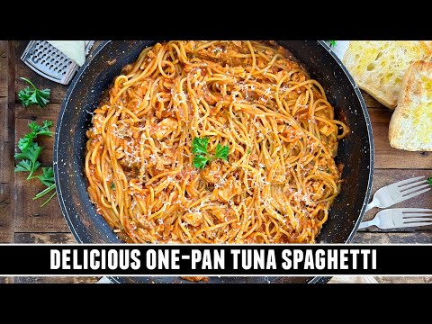 ONE-PAN Tuna Spaghetti | Ridiculously GOOD 30 Minute Recipe