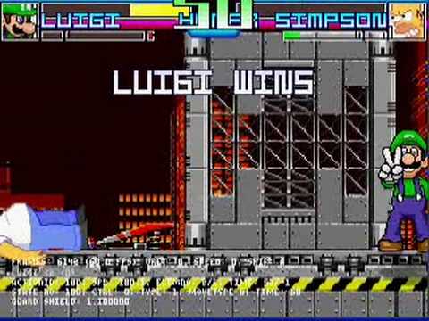 DaLuigi's mugen team: episode 1: Luigi vs.Homer