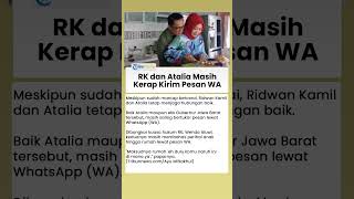 Atalia dan Ridwan Kamil Disebut Masih Kerap Kirim Pesan WA, Begini Penjelasan Kuasa Hukum