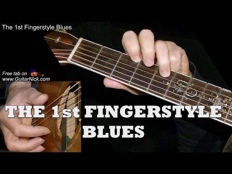 THE 1st FINGERSTYLE BLUES: Guitar Lesson + TAB by GuitarNick