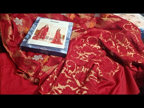 DASTAN❤️PEACH LEATHER 🩶ZARI SELF TEXTURED SHIRTS DYED TROUSER BANARSI VALVET FLOWERS SHAWLS #viral 