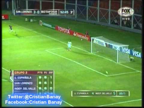 San Lorenzo 3 Botafogo 0 (Relato Bambino Pons) Copa Libertadores 2014 Los goles