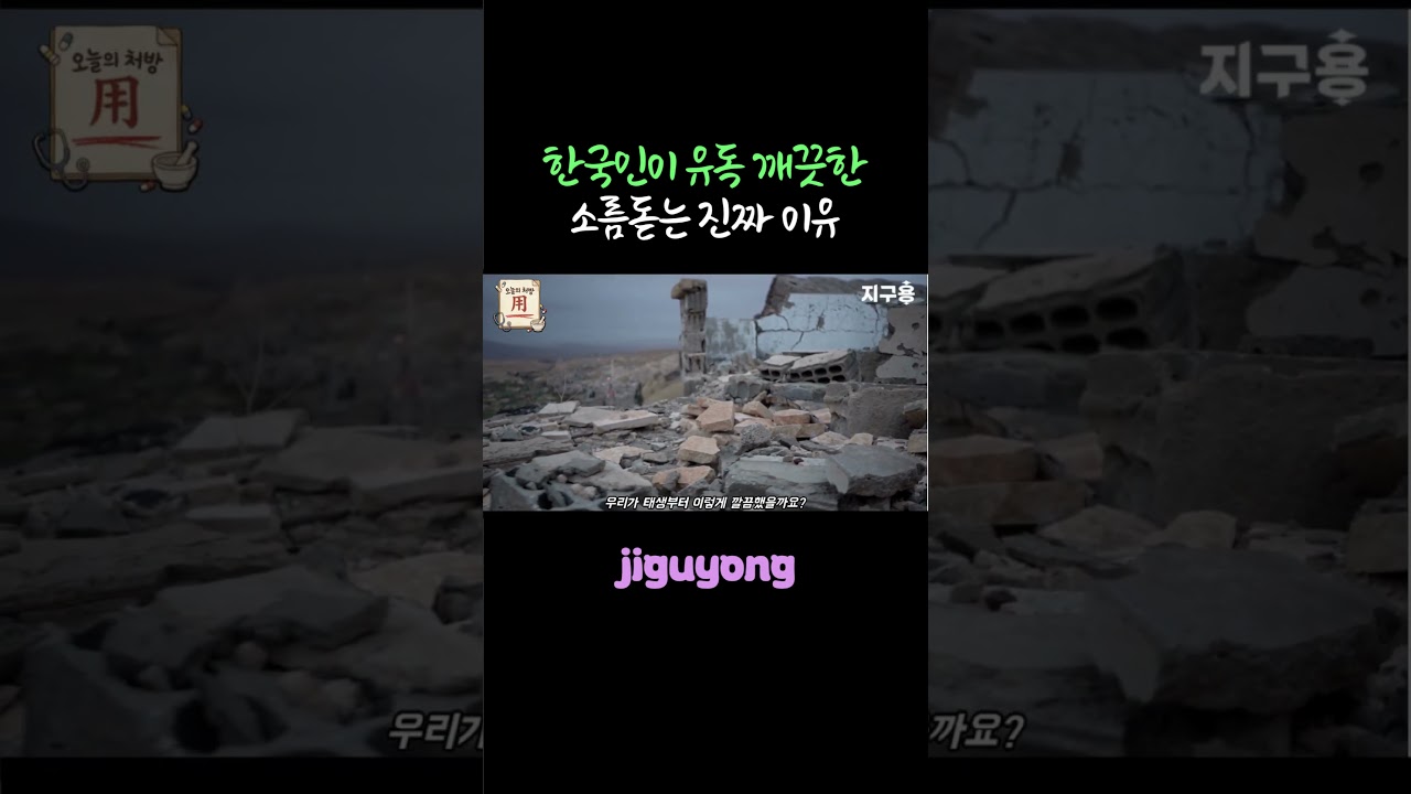 한국인이 유독 깨끗한 소름돋는 이유
