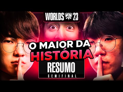 RESUMO WORLDS 23: O AUGE DO LEAGUE OF LEGENDS | T1 x JDG | Semifinal - DIA 2