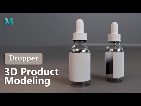 How to Design 3D Dropper Bottle Product Modeling in Maya 2023