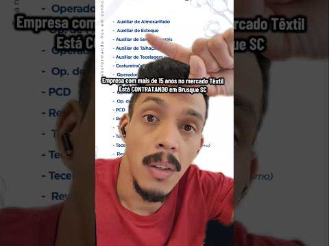 Vaga de emprego em Brusque sc #brusquesc #brusque #emprego ##santacatarina #shorts ##shortviral