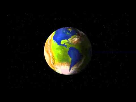 Planet Earth with inverted water/land