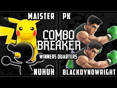 Combo Breaker 2018 Smash 4 - PK & BlackDynoWright Vs. Maister & Nuhuh -  Wii U Doubles WQ