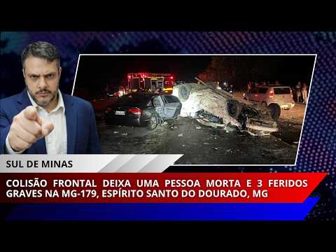Colisão frontal deixa uma pessoa morta e 3 feridos graves na MG-179, Espírito Santo do Dourado, MG