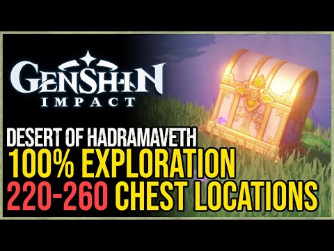 All Desert of Hadramaveth Chests Genshin Impact 100% Exploration (Part 5 of 6)