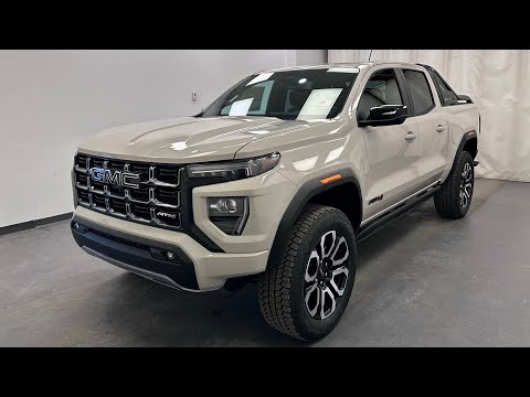 2026 GMC Canyon Crew Cab Short Box 4-Wheel Drive AT4 in Tan for sale at Davis GMC Buick Lethbridge in Lethbridge, AB