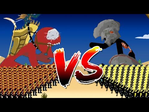 SUPER KAI RAIDER ARMY VS ARCHIDON STONE GIANT ARMY | HACK STICK WAR LEGACY
