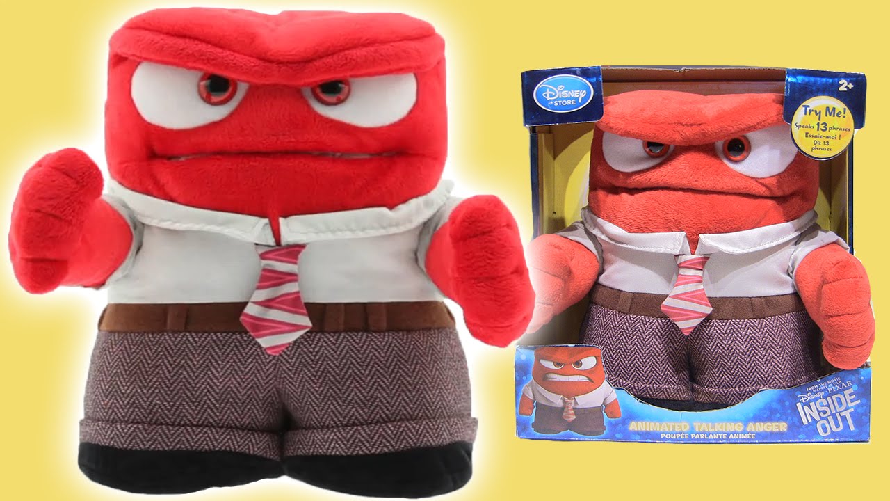 Disney Pixar Inside Out Animated Anger Talking Plush Disney Store Toy