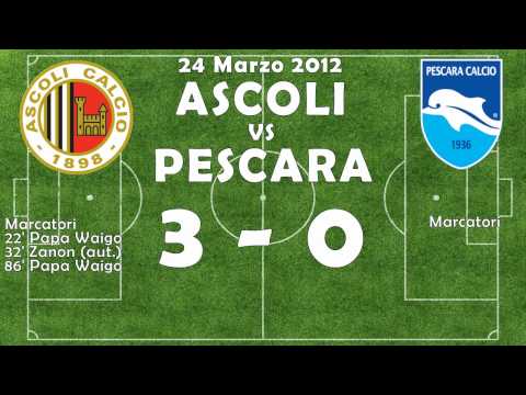 ASCOLI vs PESCARA 3-0 - HIGHLIGHTS E GOAL (link) SERIE B - 24-03-2012