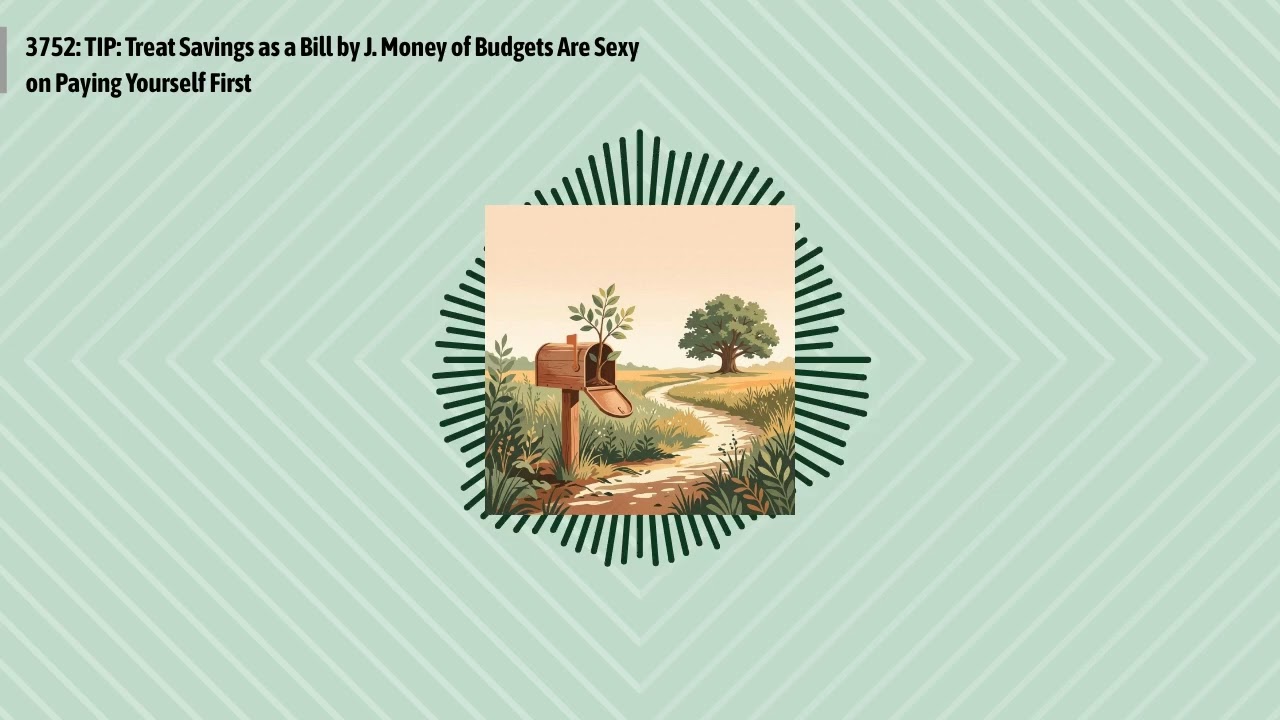 3752: TIP: Treat Savings as a Bill by J. Money of Budgets Are Sexy on Paying Yourself First |...
