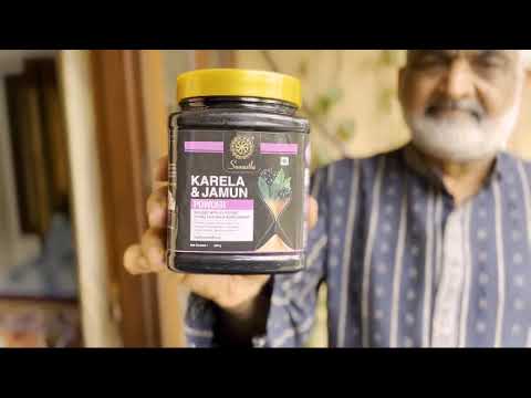 Umesh Bhutani  Suwasthi Karela Jamun Powder ad