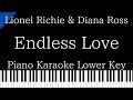 【Piano Karaoke Instrumental】Endless Love / Lionel Richie & Diana Ross【Lower Key】