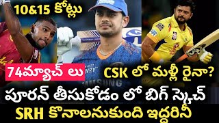 IPL 2022 Schedule and starting date and grounds | ipl 2022 sunrisers Hyderabad keeper | raina update