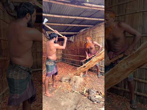 Ancient Method of Making Khayer from Tree Wood | Full Process.#shorts #ytshorts