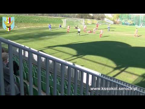 Sokół Serock -  Błyskawica Warszawa - bramka Patryka Kalinowskiego na 3:0