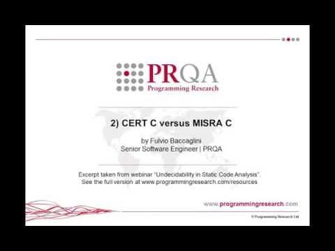 CERT® C versus MISRA C
