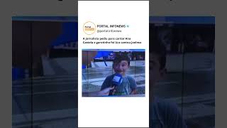 A jornalista pediu para cantar Ana Castela e garotinho foi lá e cantou Joelma #tv #memes