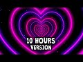 Neon Lights Love Heart Tunnel Particles Background 10 hours | HD Vj loop Disco Pink and Purple