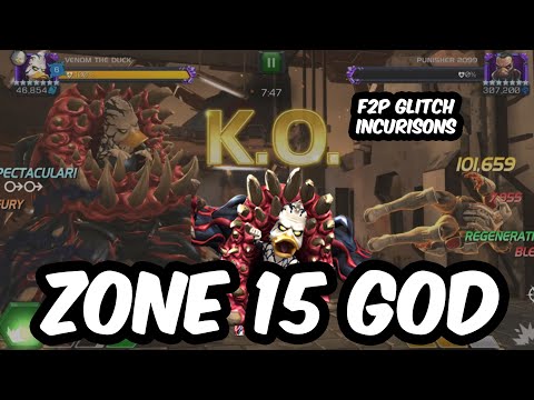 Venom The Duck IS A ZONE 15 GOD!!! - Free To Play Glitch Incursions - Marvel Contest of Champions